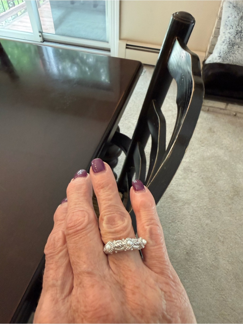Judith Ripka pearl ring - Picture 4 of 5